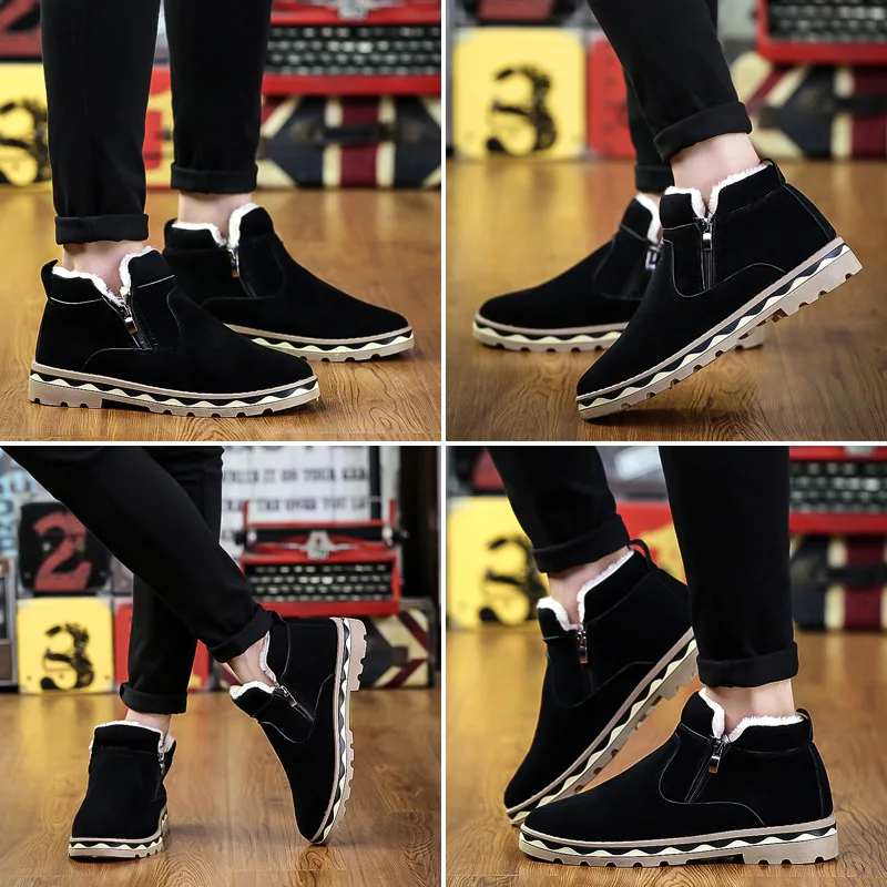 Модные мужские ботинки зимние высококачественные Ботильоны нескользящая зимняя