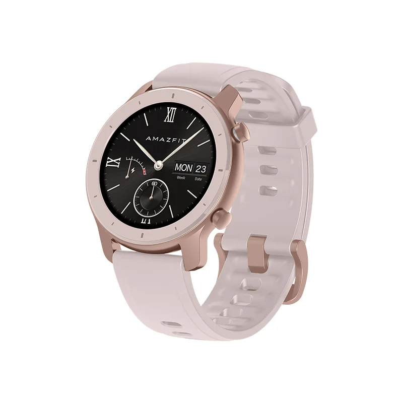 42mm Pink Глобальная версия Xiaomi Amazfit GTR Смарт-часы 42 мм 5 АТМ 24 дня батарея gps и ГЛОНАСС Xiaomi Смарт-часы для женщин Xiaomi часы для мужчин - Цвет: 42mm Pink