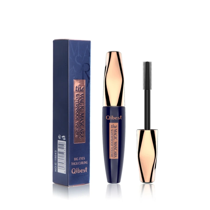Qibest 4d тонкая тушь для ресниц долговечная водостойкая пятнистая легкая в цвет