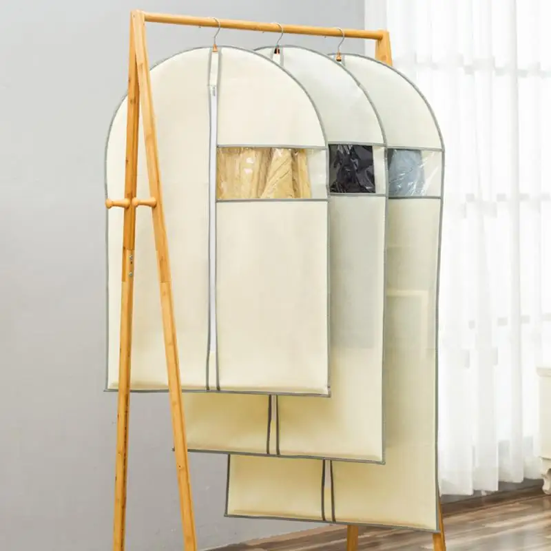 Suit Dust Jacket Cover Dust-proof for Non-woven Cloth and Visible Transparent Clothing Dustproof Clothes Bag | Дом и сад