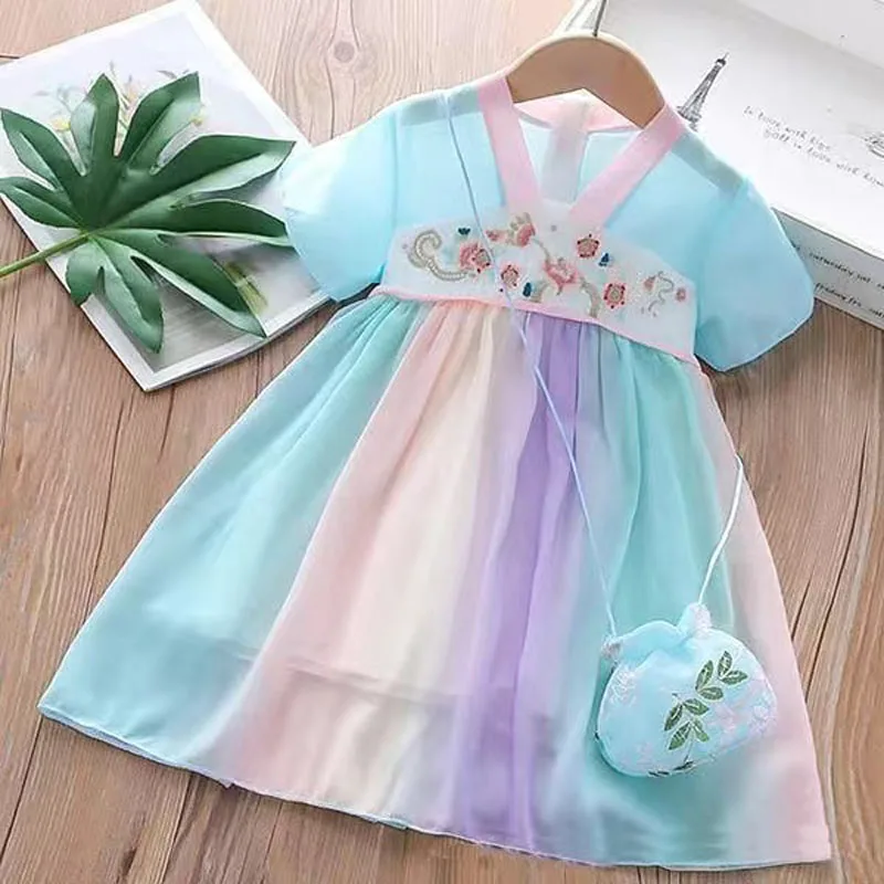 Кружевное платье MERI AMMI с вышивкой в виде цветов и бант для девочек | Детская