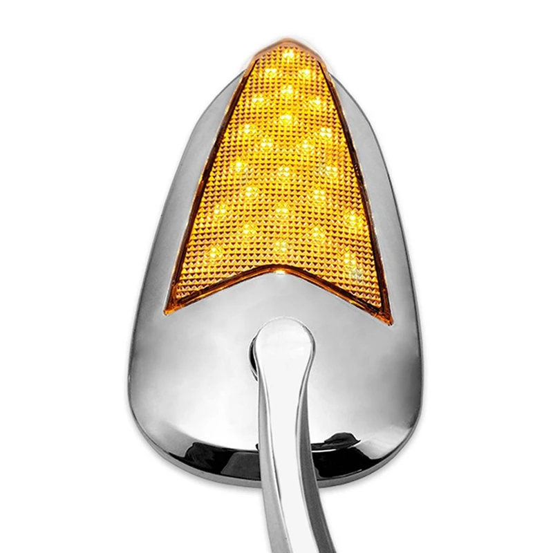 

Motorcycle Rearview Mirrors, Led Turn Signal Light Side Mirrors