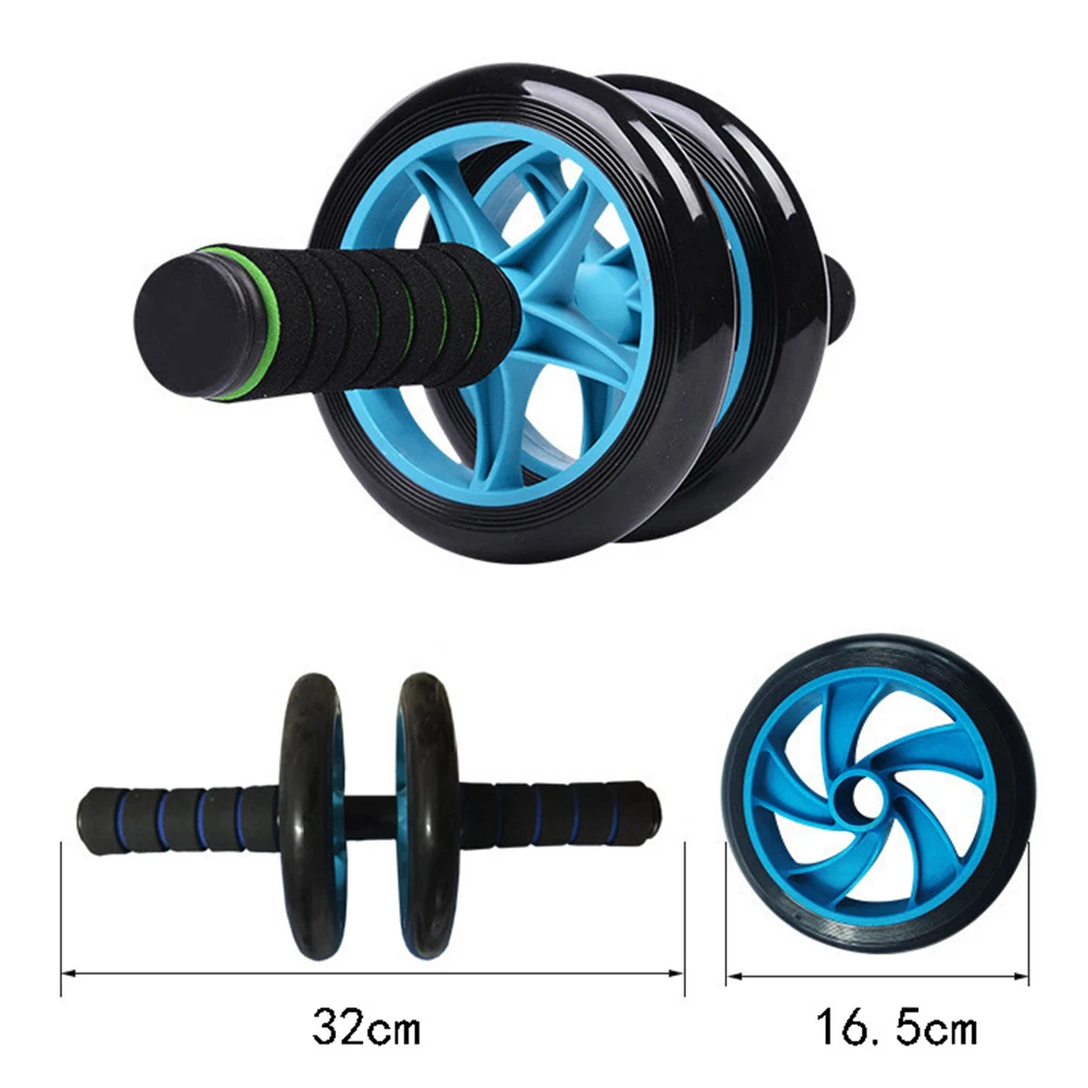 Muscle Exercise Equipment Double Wheel Roller Abdominal Workout Fitness with Knee Pad Ab Rollers Gym Trainer | Спорт и развлечения