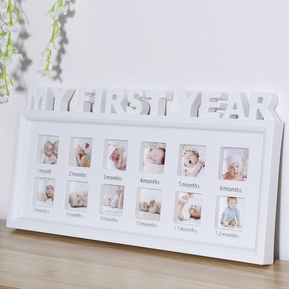 Уникальный стиль My First Year Photo Moments Baby Keepsake рамка фотоколлаж держит фотографии