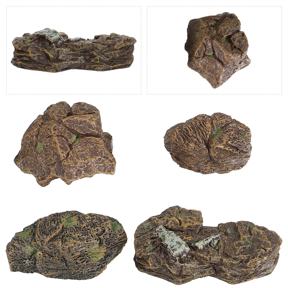 

4pcs Creative Micro Landscape Adornments Simulation Stones Sand Table Ornaments