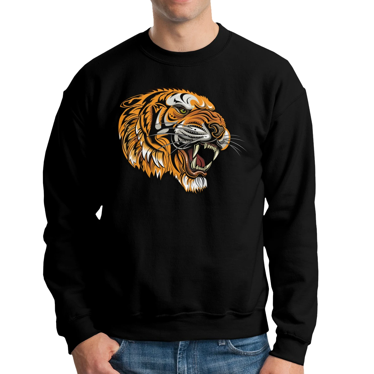 Kangpa/зимняя мужская хлопковая толстовка из полиэстера с забавным 3D тигром