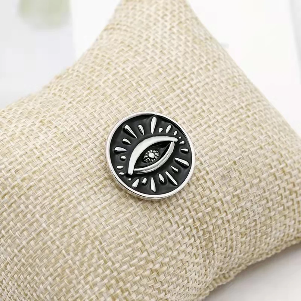 Аксессуары для Хэллоуина "Темные черные глаза волшебника" эмальовая булавка на грудь ювелирное украшение значок панк брошь подарок для друзей.