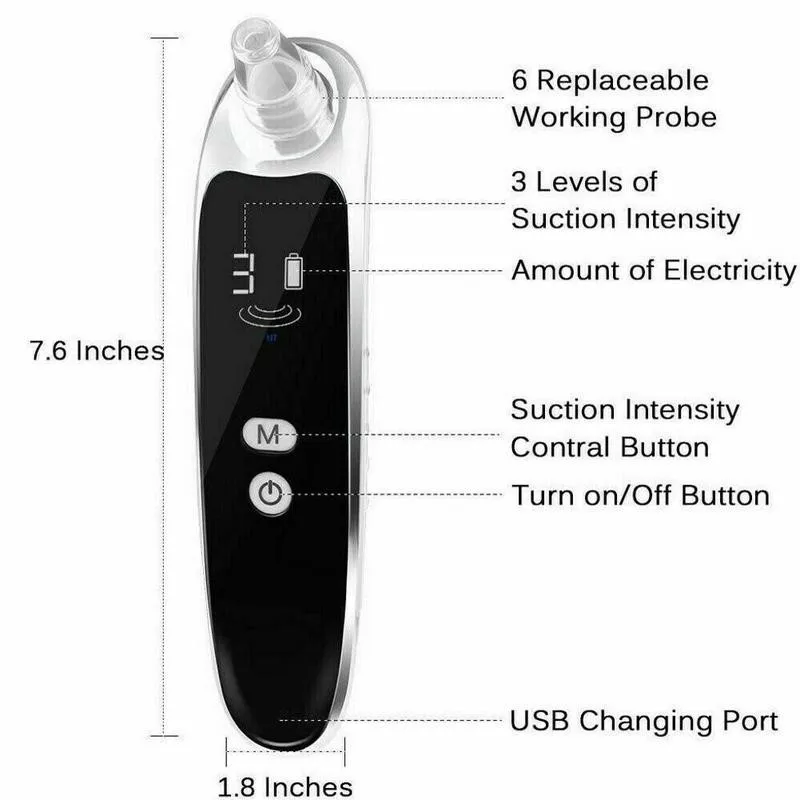 

Blackhead Acne Remover Electric Acne Remover Cleaner Tool Cleaning Nose Pore Skin Vacuum Care Beauty Suction Z9E6