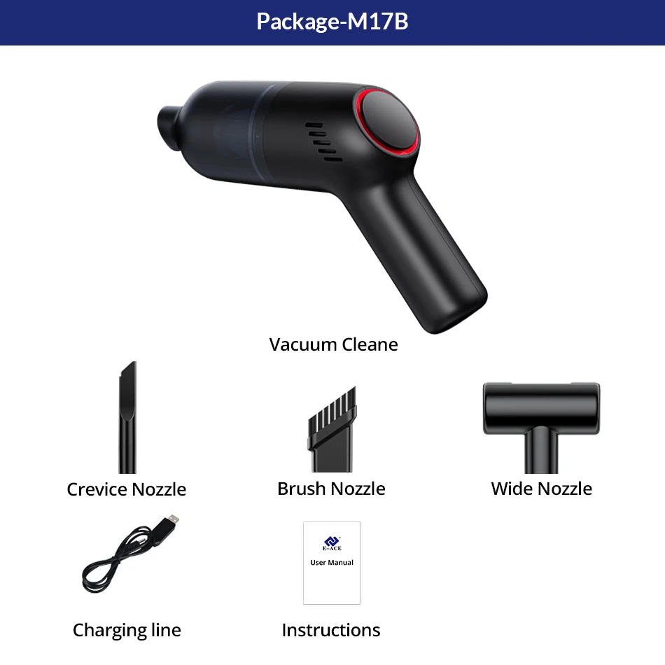 

M17 Portable Handheld Vacuum Cleaner Nieuwe Upgrade Draadloze Opladen Krachtige High-Power 9000Pa Home Car Dust Catcher