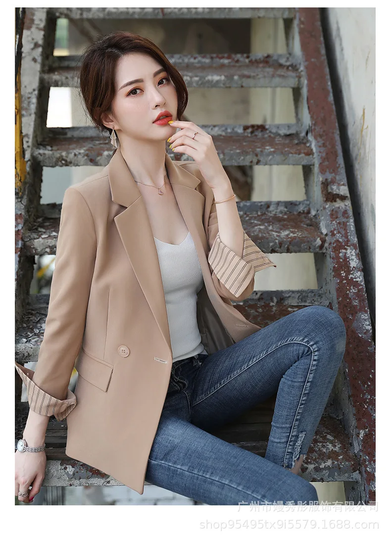 Professional women's suit jacket autumn and winter new shirt small suit long-sleeved jacket loose female OL temperament suit