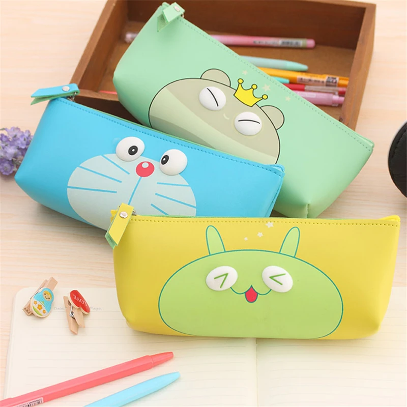 Креативный большой пенал для карандашей милый чехол с мультяшным животным на