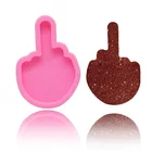 Средний палец-формы силиконовые формы с отверстиями DIY зеркало брелок из эпоксидной смолы пресс-форм Еда Класс для производства шоколада пресс-формы для выпечки