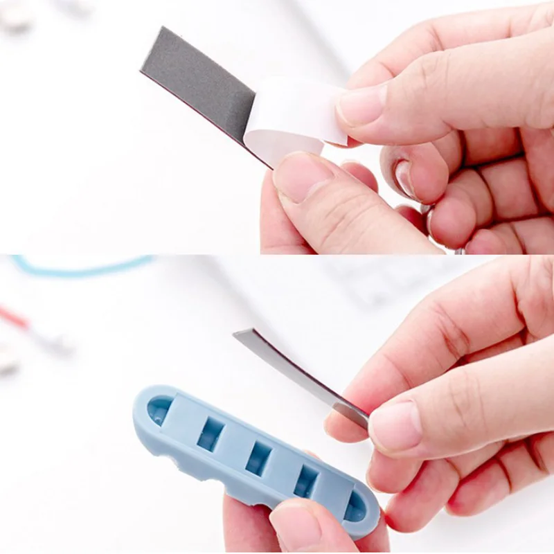 Органайзер для кабелей с 4 зажимами держатель зажим проводов мыши настольный