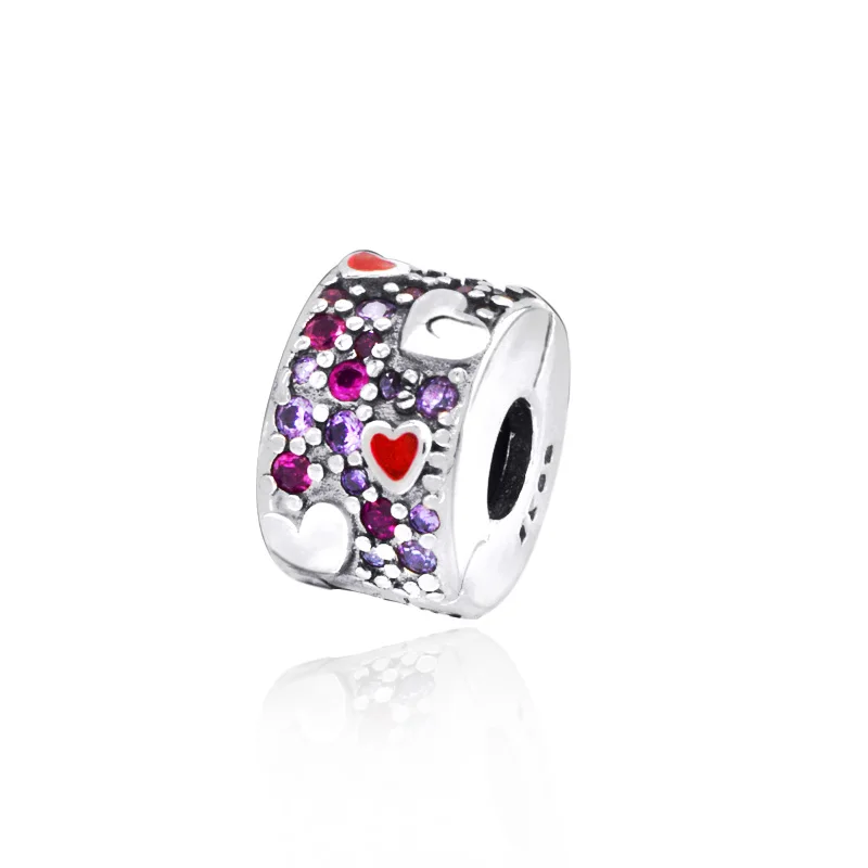 pdl387 MYBEBOA, подлинный 925 пробы, серебро, 45 типов, Loves floms, зажимы, фиксатор, подходит для оригинального браслета Pandora, DIY, подвески, ювелирные изделия - Цвет: pdl387