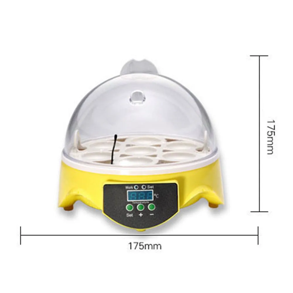 Мини 7 инкубатор для яиц птицы Брудер цифровой температуры курицы утки