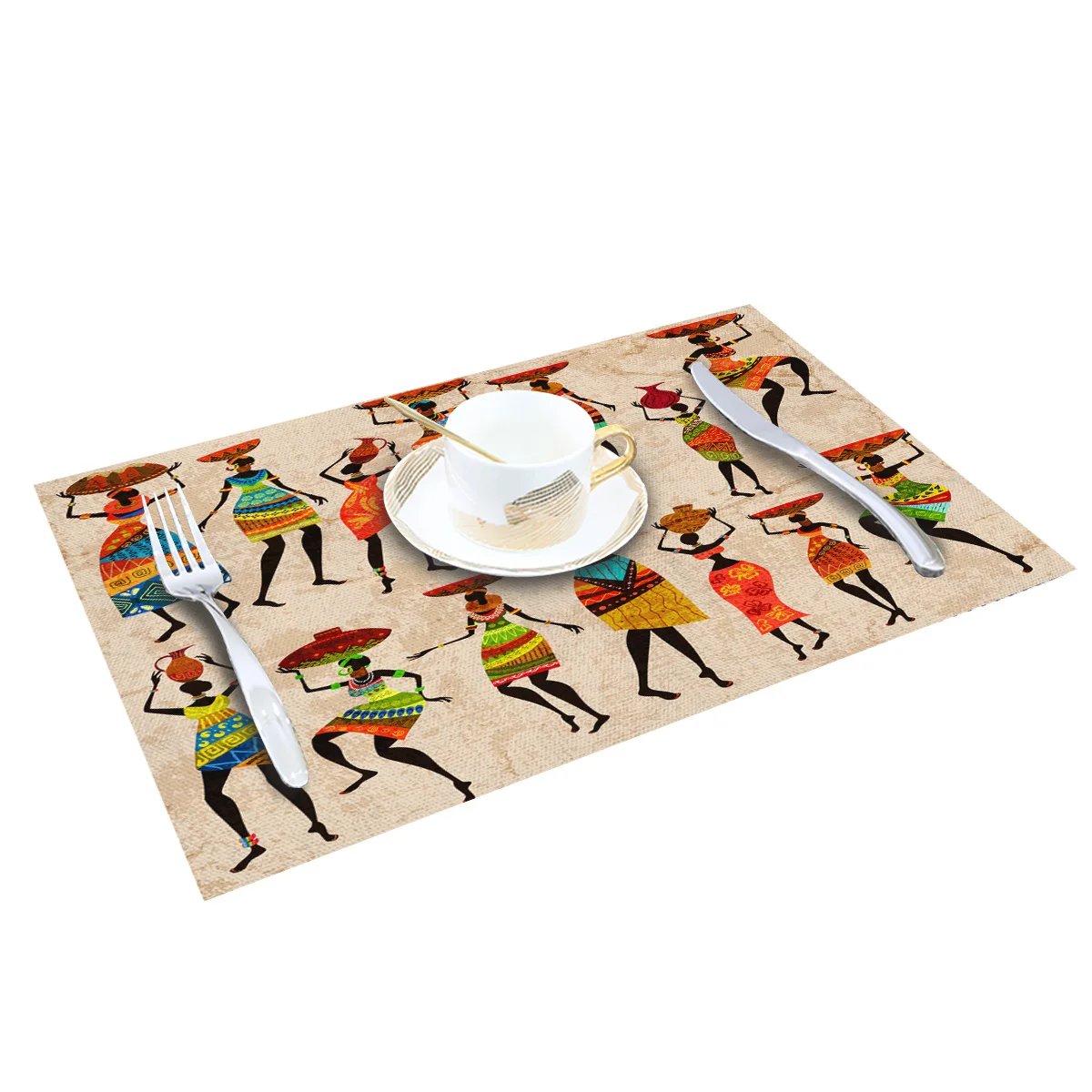 Набор из 4/6 шт. этнические африканские женские салфетки хлопка и льна | Дом сад