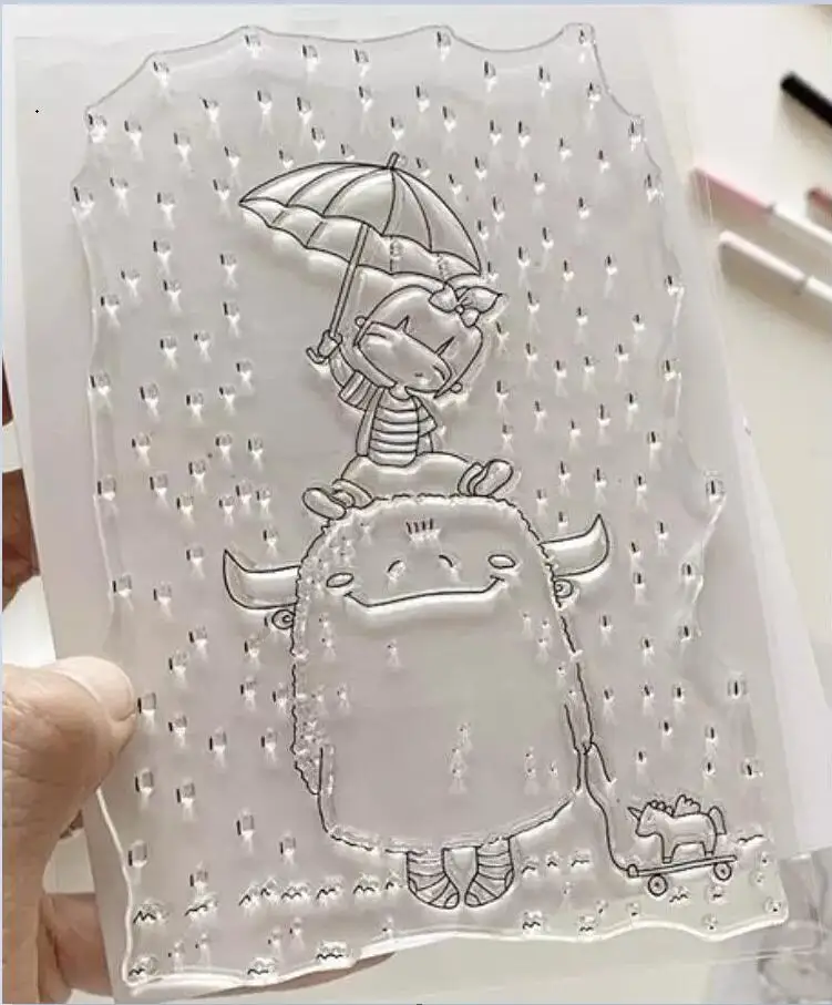 Прозрачная силиконовая печать/уплотнение для скрапбукинга DIY/альбома