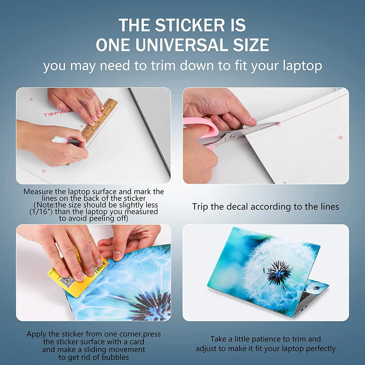 Наклейки для ноутбука Обложка наклейки 11 6 12 13 14 15 16 17 3 дюймов Macbook Lenovo HP Asus Acer DELL