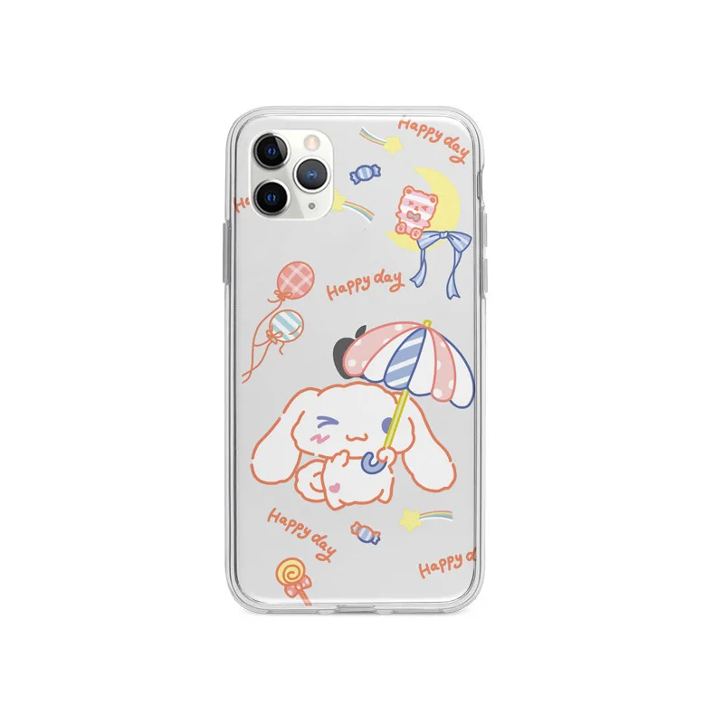 

Cute Cartoon Long Ear Dog Iphonex Mobile Phone Shell Suitable for Japanese Apple 11 12promax Transparent Shell XR Female 7 8
