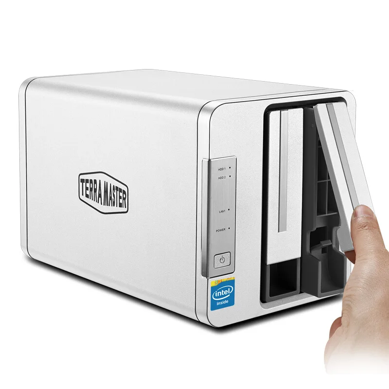 

TerraMaster-Cloud Storage F2-221 NAS, Intel Dual Core 2.0 GHz Plex Media Server Network Storage (Diskless)