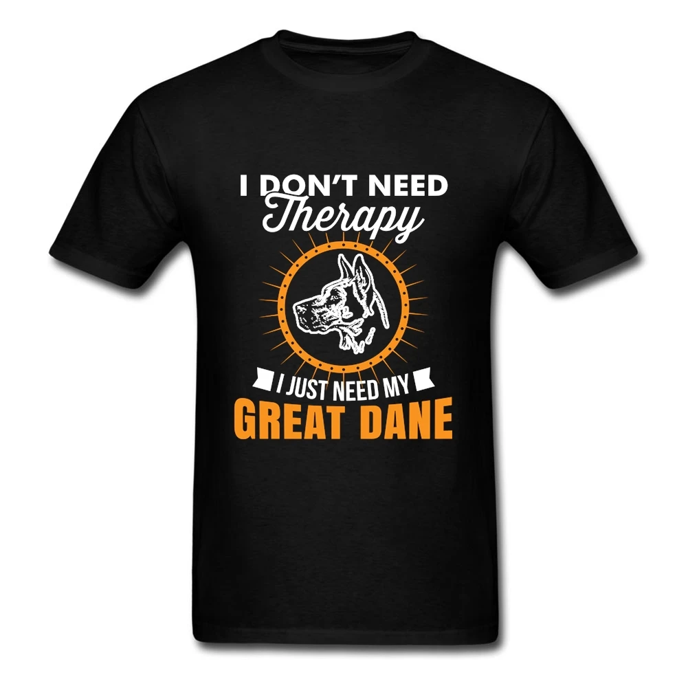 Классический Стиль Для мужчин футболки отличная немецкий дог с короткими