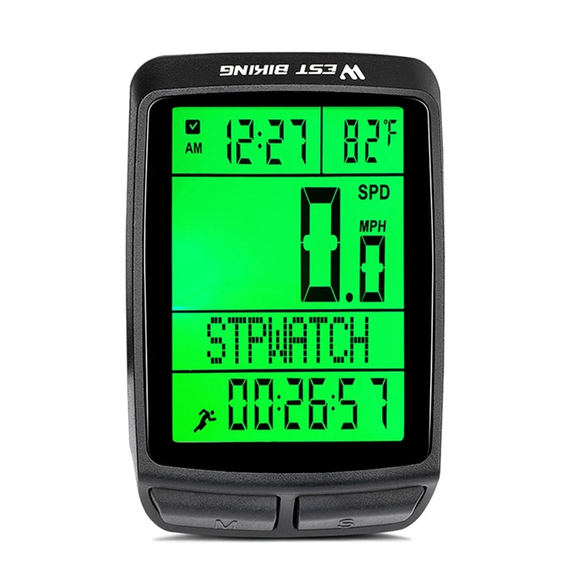 

WEST BIKING 5 Language Wireless Bicycle Computer Waterproof Speedometer LED Backlight Odometer MTB Mountain Road Bike Stopwatch