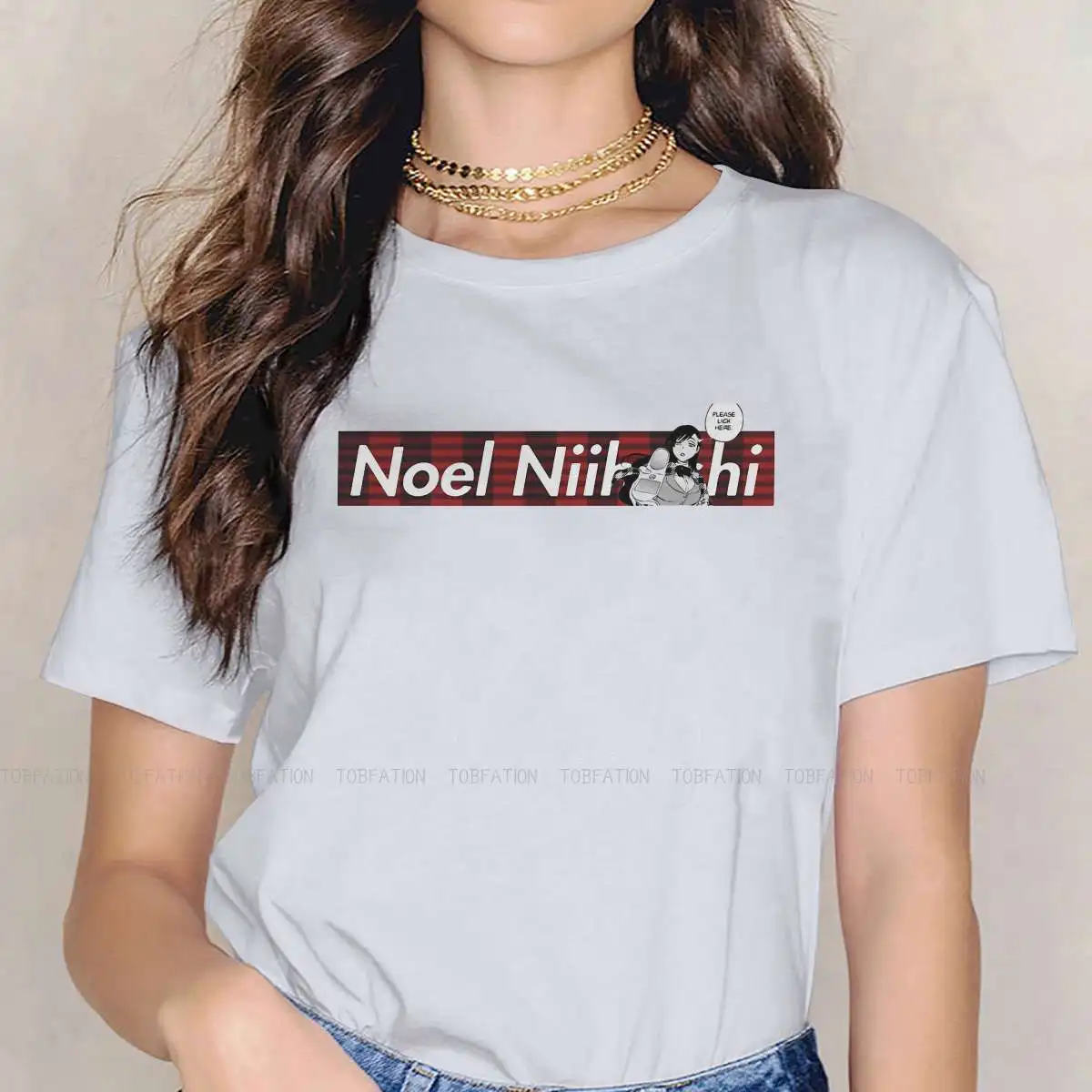 

Футболка женская клетчатая оверсайз с принтом ведьмы и Ноэля, 5XL