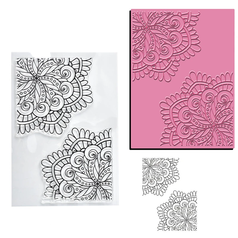 Большой цветок прозрачные наклейки 2020 резиновая Прозрачная силиконовая печать