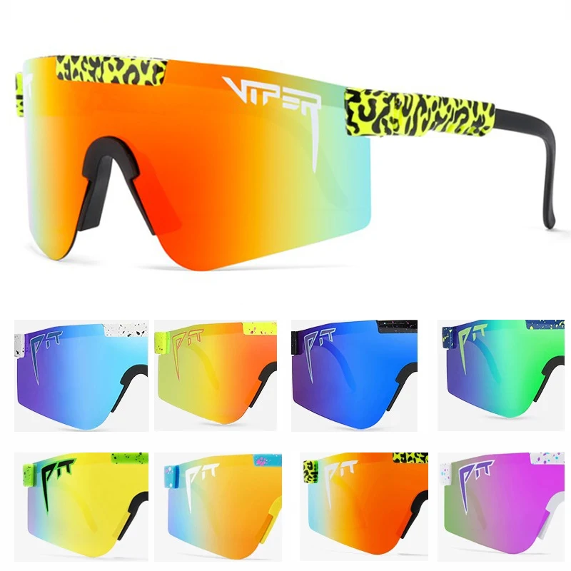 

Original Pit Viper flat top eyewear tr90 frame Windproof Sport Polarized Sunglasses for men/women 100% UV Mirrored lens 19 color