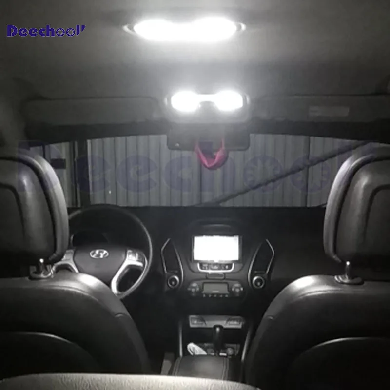 Автомобильные светодиодные лампы deechooll Canbus чисто белые 16x подсветка номерного