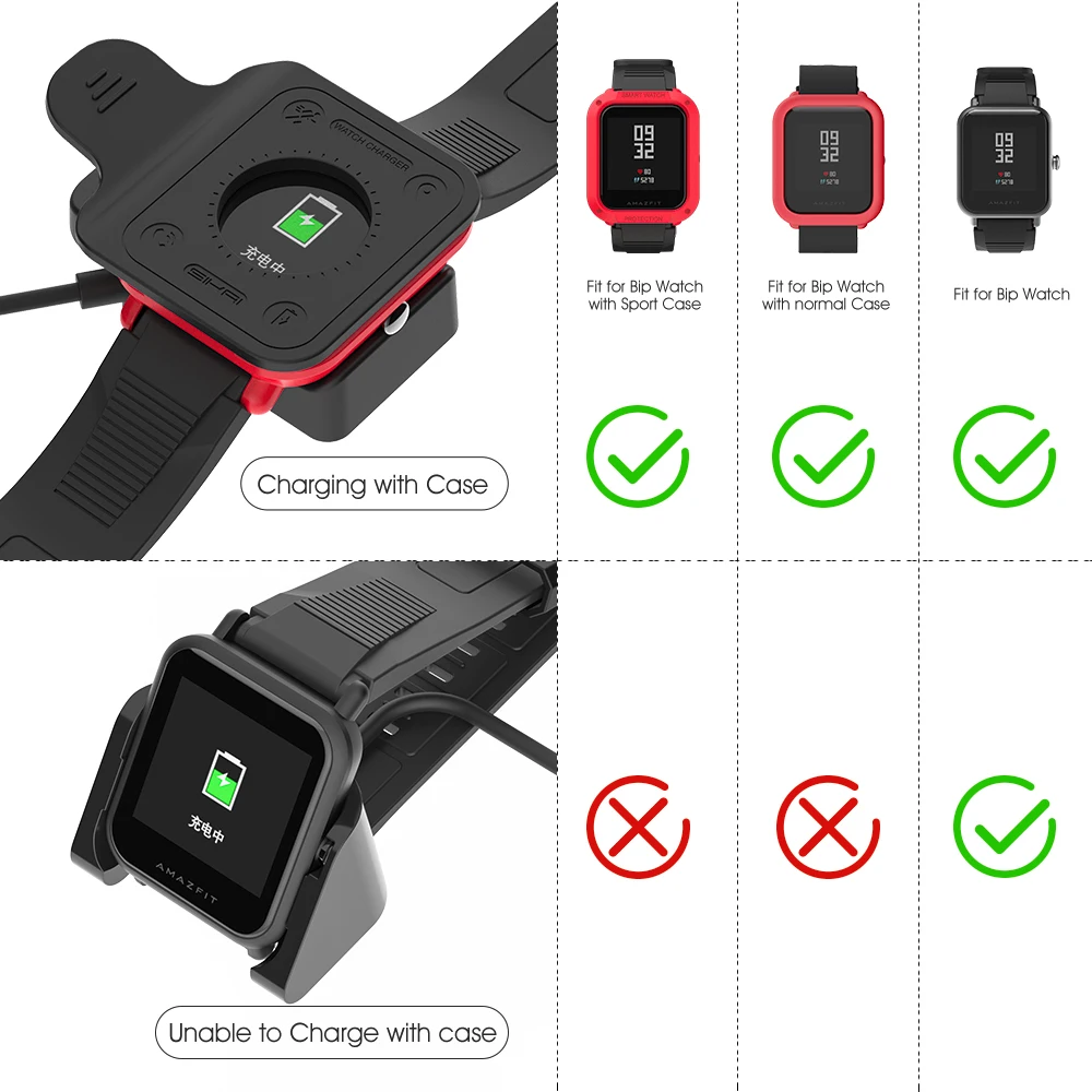 Для Amazfit Bip зарядные устройства Замена портативный зажим магнитный держатель для Huami bip lite midong Smart Watch A1608 зарядная док-станция USB