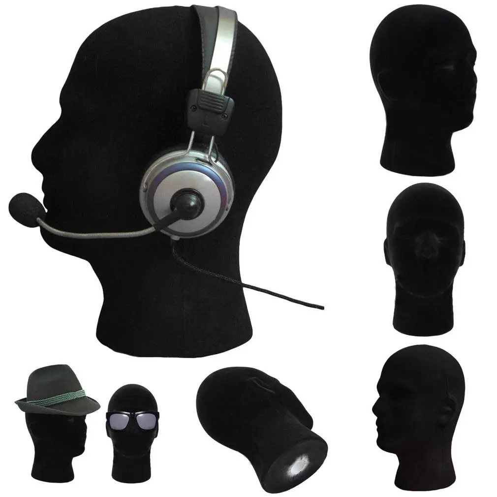 Новый модный мужской манекен пенополистирола пена модель голова парик очки