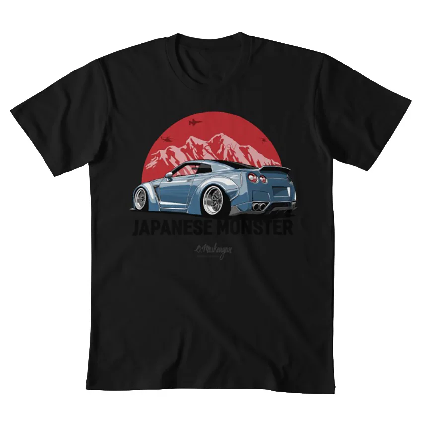 Японский монстр (серо-синий) футболка Автомобили Автомобильная спортивная