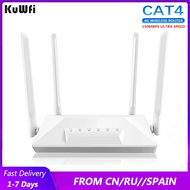 4G LTE роутер CAT4 150 Мбит/с WiFi CPE мобильный Hotspot Rj45 LAN порт модем с слотом для sim карты 300