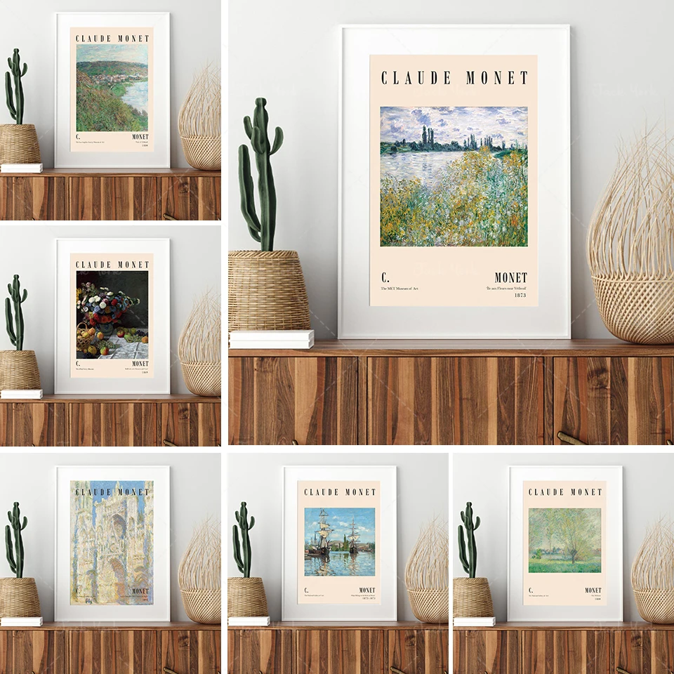

Claude Monet Exhibition Poster, View of VÃ©theuilâ€™, HIGH QUALITY PRINT Museum Poster Tate Modern, Gallery, Feel Good Poster