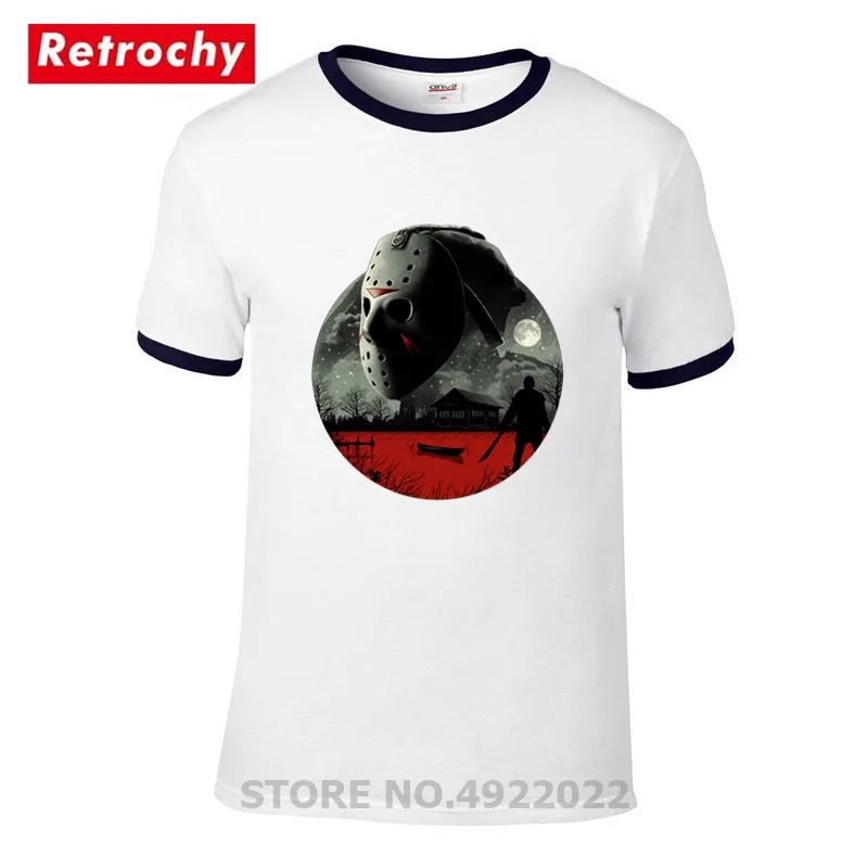 Футболка с 3D принтом ужас Джейсон воорхеес Мужская футболка XS 3XL из фильма