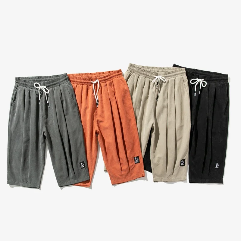 

Men Casual Shorts Brand New Board Shorts Beach Breathable Elastic Waist 2020 Summer Fashion Solid Loose Drawstring Short Male