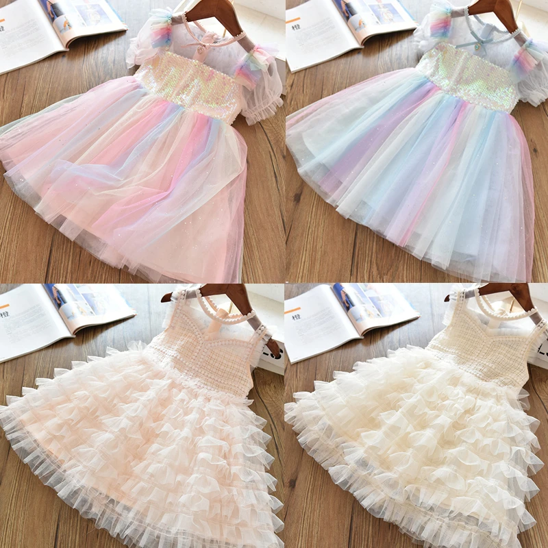 Baby Girl Formal Dress Children's Girls Clothes Infant Kids Dance Party Costume 3-8 Years Birthday For Wedding | Детская одежда и