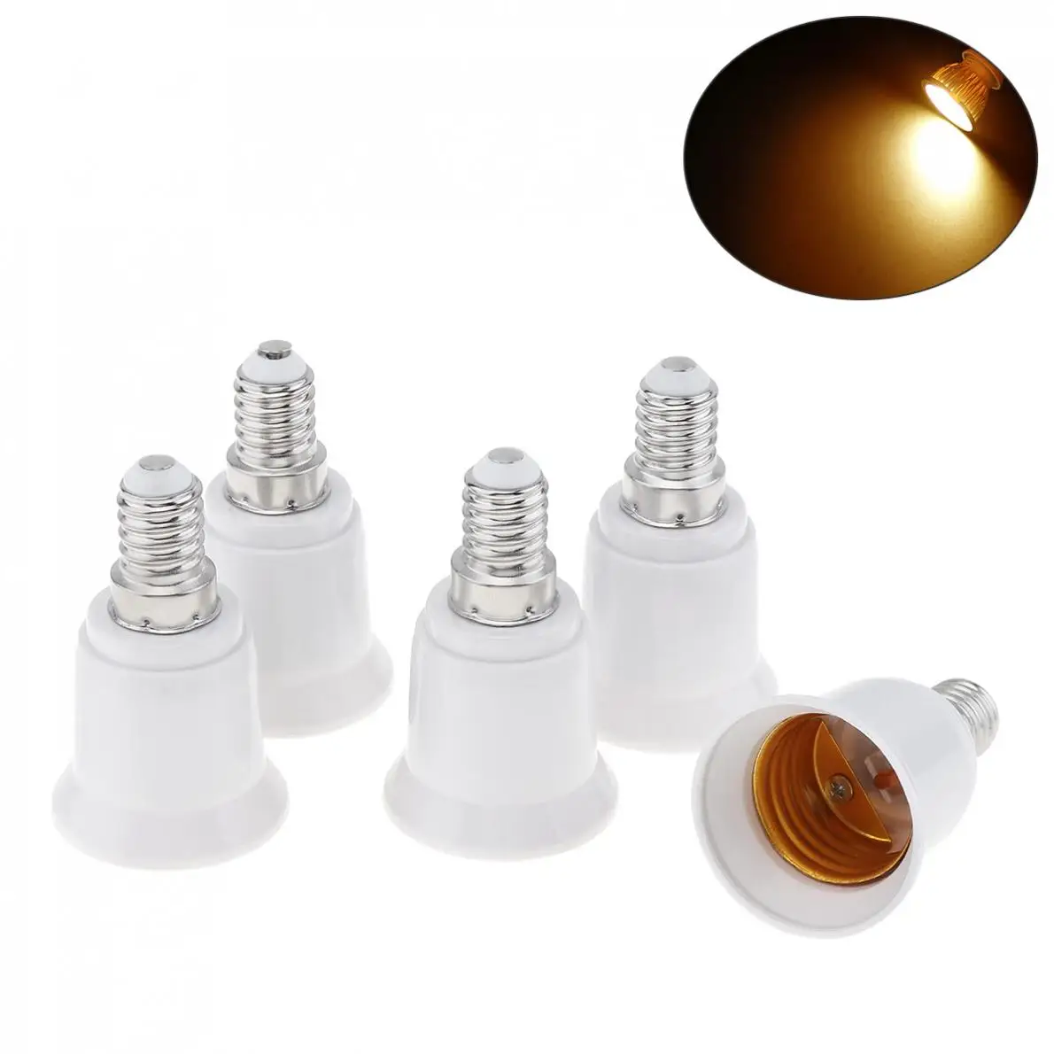5 шт. светодиодный Основание лампы конверсионный держатель конвертер гнездо E14 в