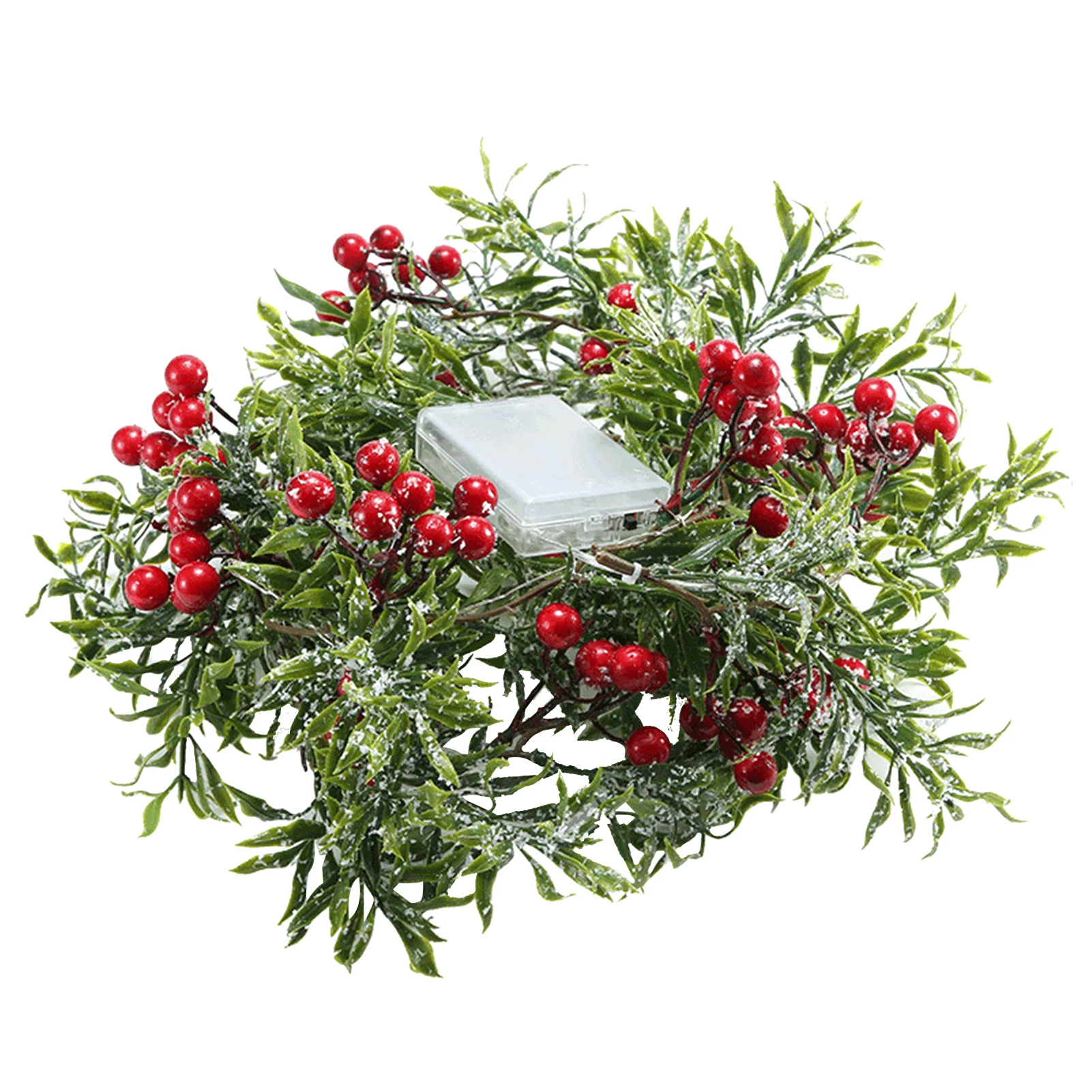 

20LED Waterproof Battery Powered Christmas Decor Simulation String Light Red Fruit Lightweight Copper Wire Multifunctional DIY
