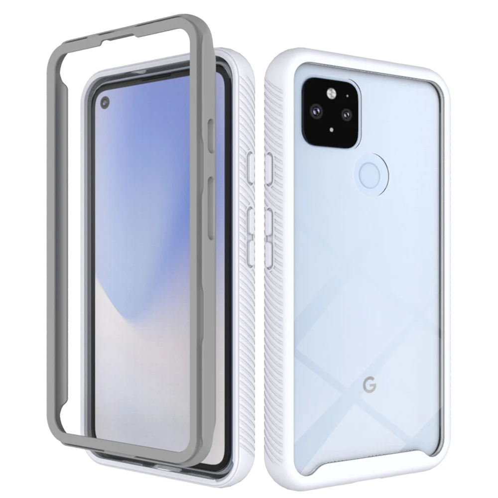 Прозрачный чехол для мобильного телефона Google Pixel 4 5 3A 4A XL 5G мода два в одном: защита