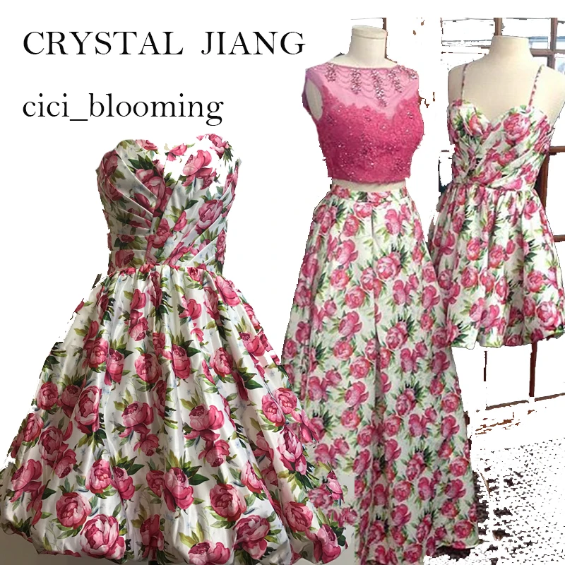 Короткие Винтажные Платья с цветочным принтом|homecoming dresses|homecoming short dresseshomecoming dresses |