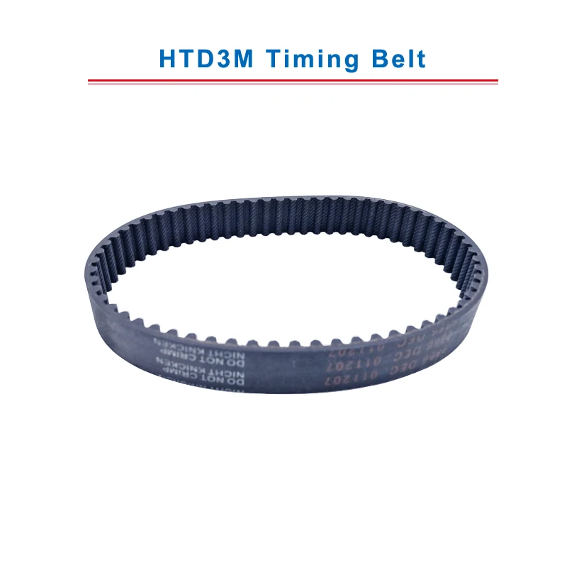 

HTD3M Timing Belt with circular teeth 3M-225/228/231/234/237/240/243/246/249/252 teeth pitch 3mm belt width 10/15 mm