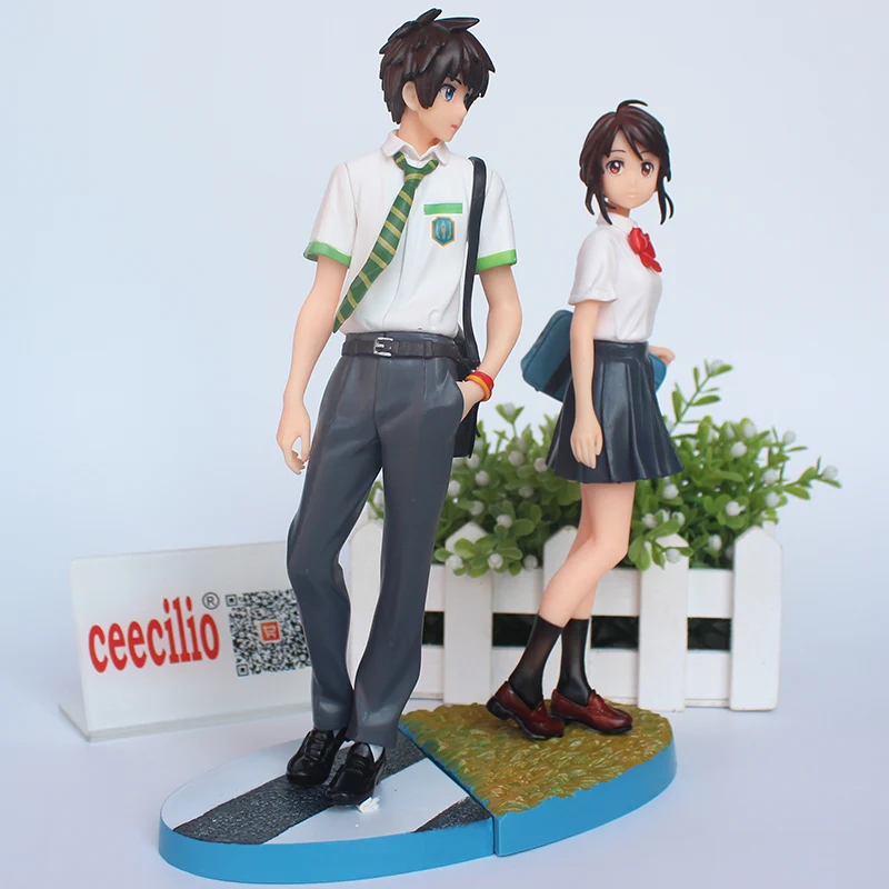 Японское аниме ваше имя Taki Tachibana Mitsuha Miyamizu ПВХ фигурка модель игрушки|model toy|japanese