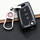 Чехол для ключей от машины, чехол для ключей для Volkswagen VW golf 7 gti mk7 r Touran Bora Caddy up