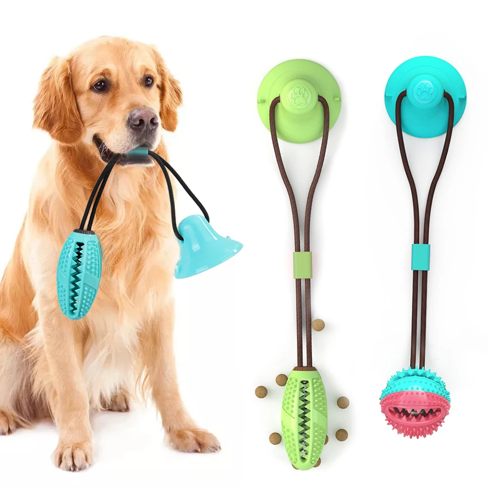 

Multifunction Pet Molar Bite Toy Interactive Fun Pet Leakage Food Toys With Suction Cup Pets Ball Toy Pet Toys Dog Toys Rubber