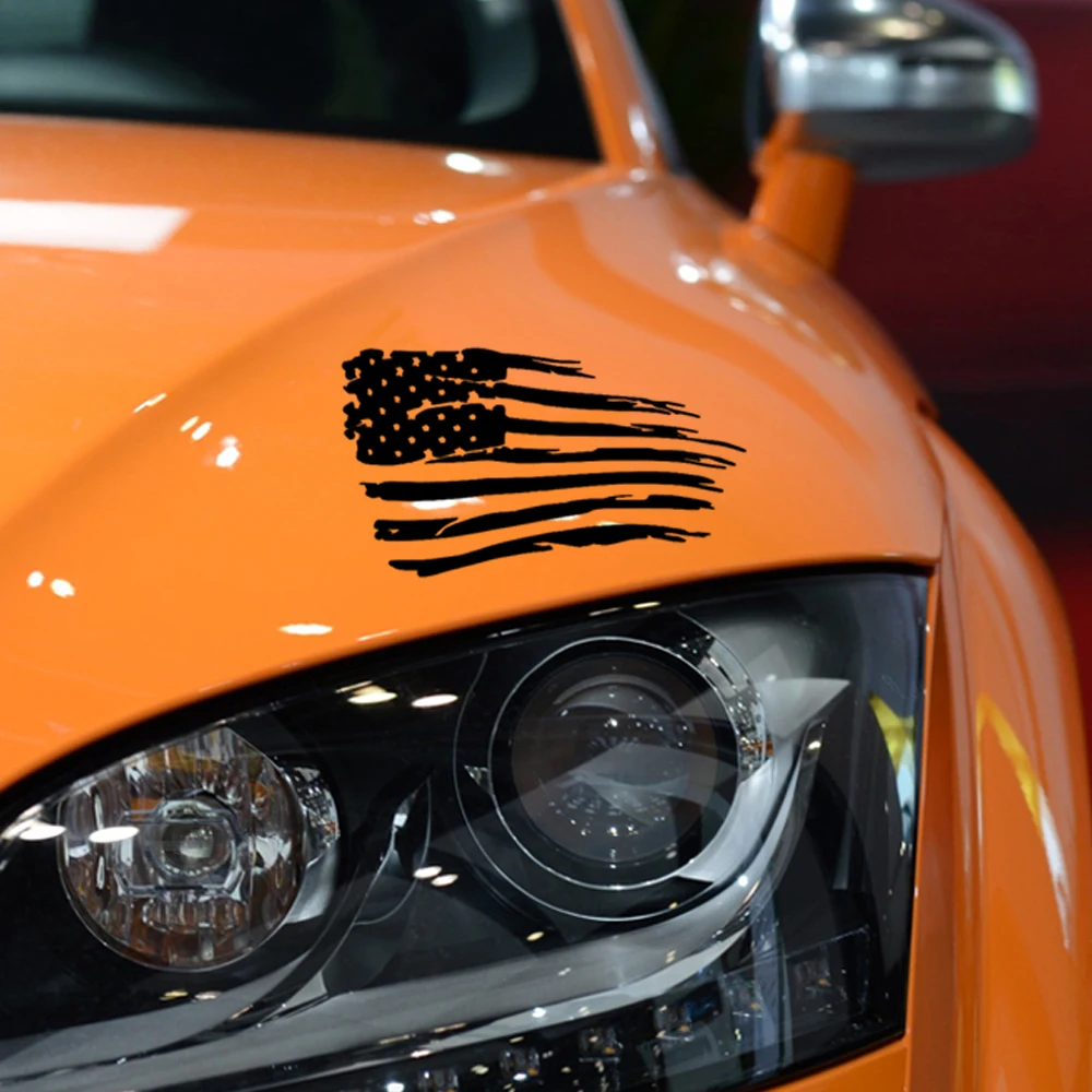 

1Pc American USA Flag Vinyl Decal Sticker For Cars Truck Auto Vehicle Window Off Road 150*87mm Exterior Accessories Universal