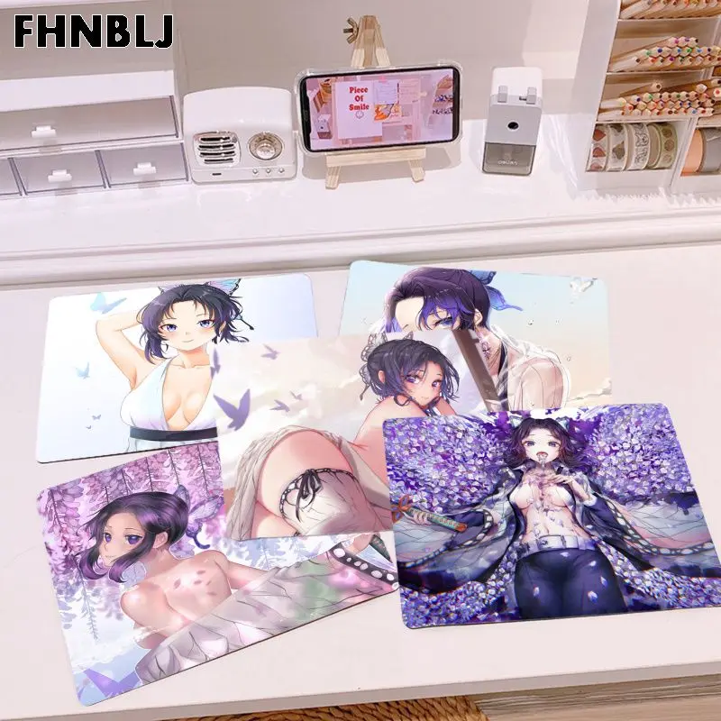 

FHNBLJ Custom Skin Demon Slayer Kochou Shinobu Comfort Mouse Mat Gaming Mousepad Top Selling Wholesale Gaming Pad mouse