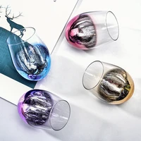 starry four color cup home glass tea table egg shaped wish net red creative new