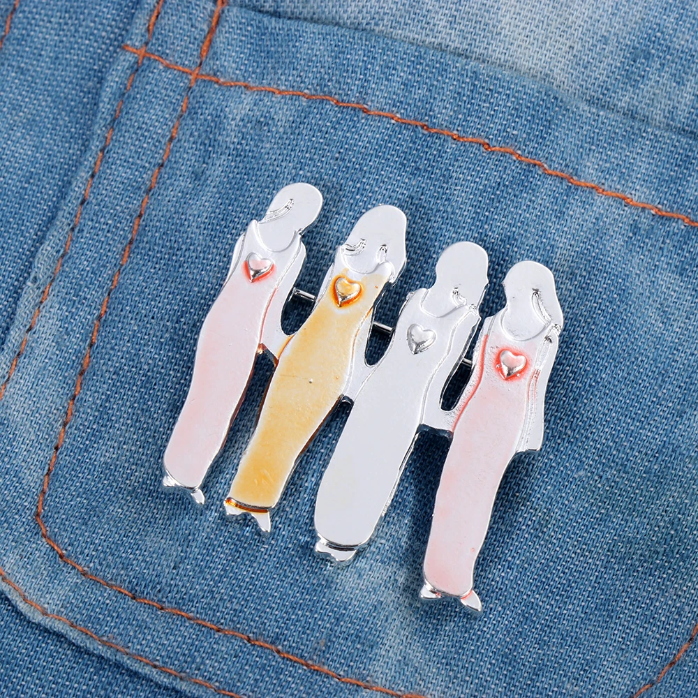 1 предмет My красивых сестер брошь с застежкой двух шесть лучшие броши для друзей